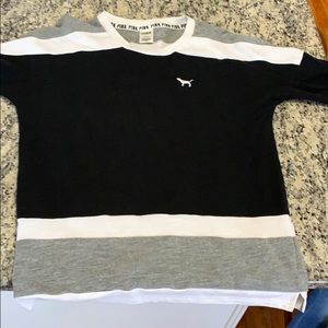 Grey and black long sleeve shirt